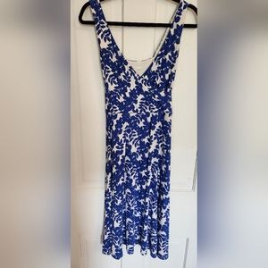 Boden Blue and White Floral Dress